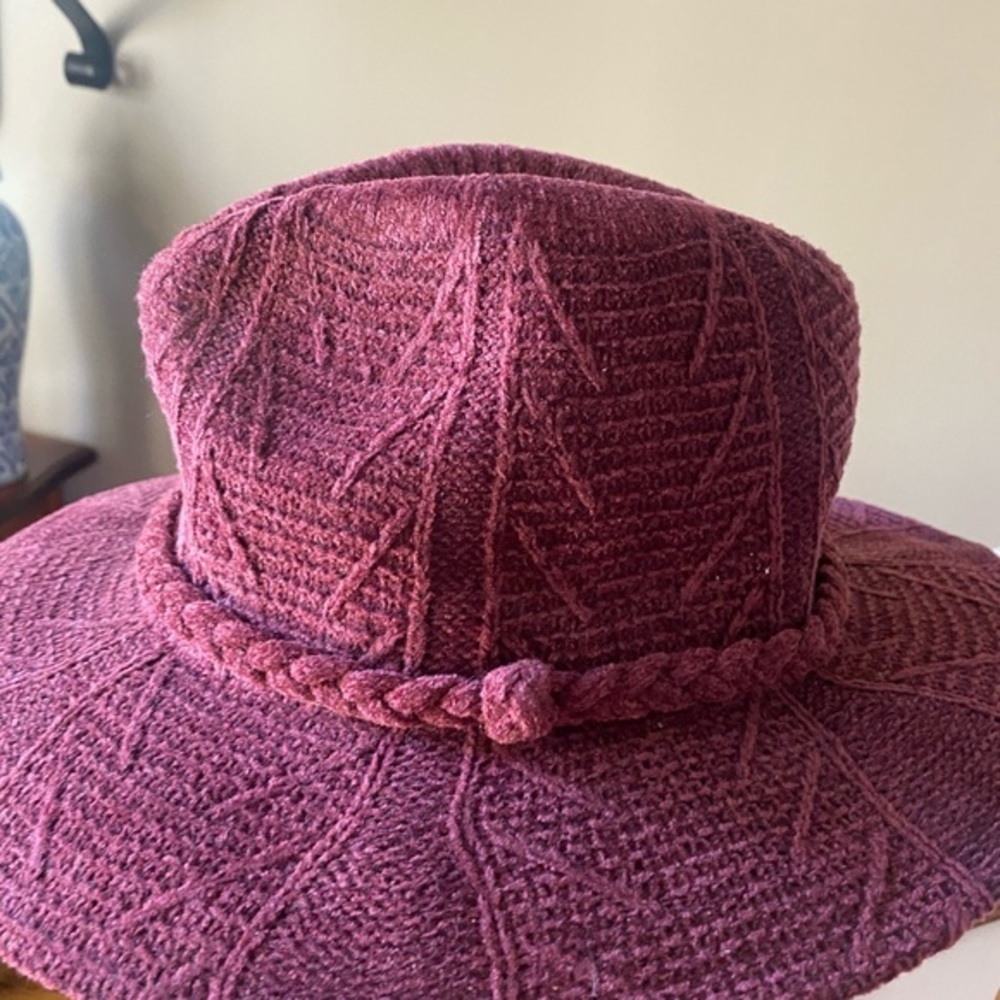 Anthropologie Chenille Trimmed Rancher  Hat - Picture 4 of 7